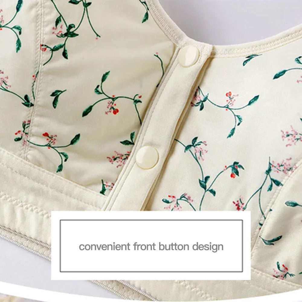 Macymars™ Front Breathable Button Printed Bra