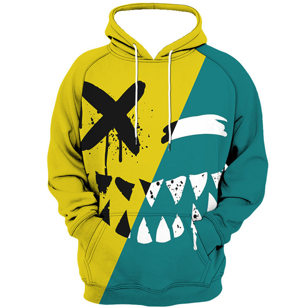 Macymars™ Men's Round Neck Smiley Series 3D Digital Printing Hoodie Sweater Pullover