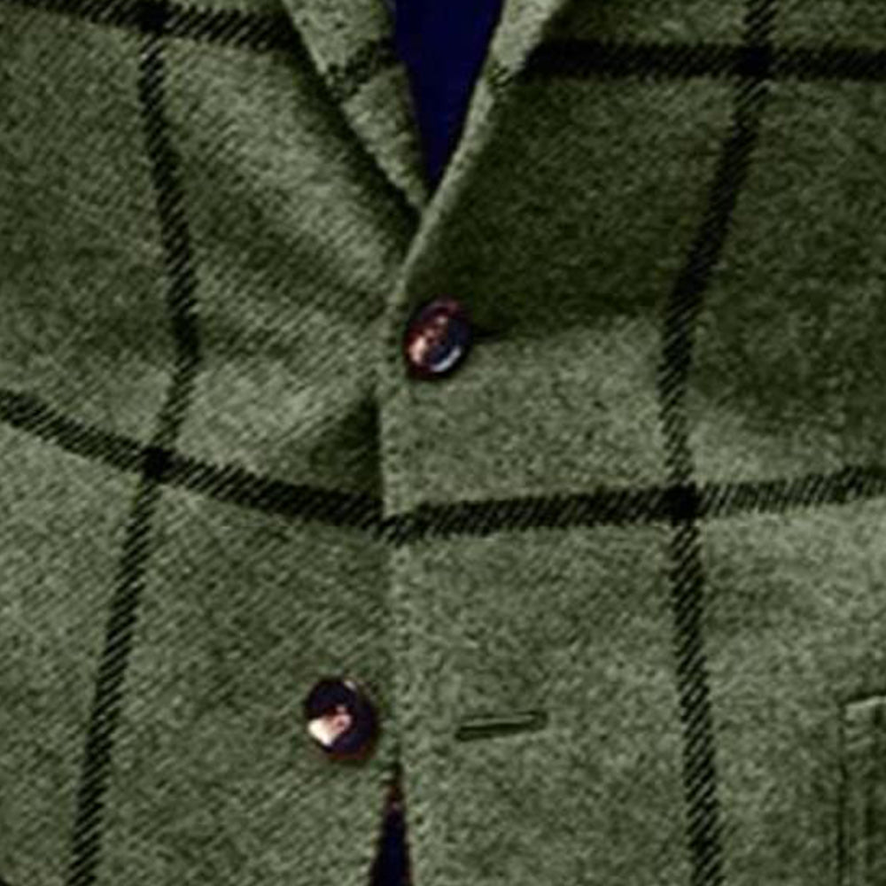 Macymars™ Mens Plaid Slim Fit Blazer Woolen Coat