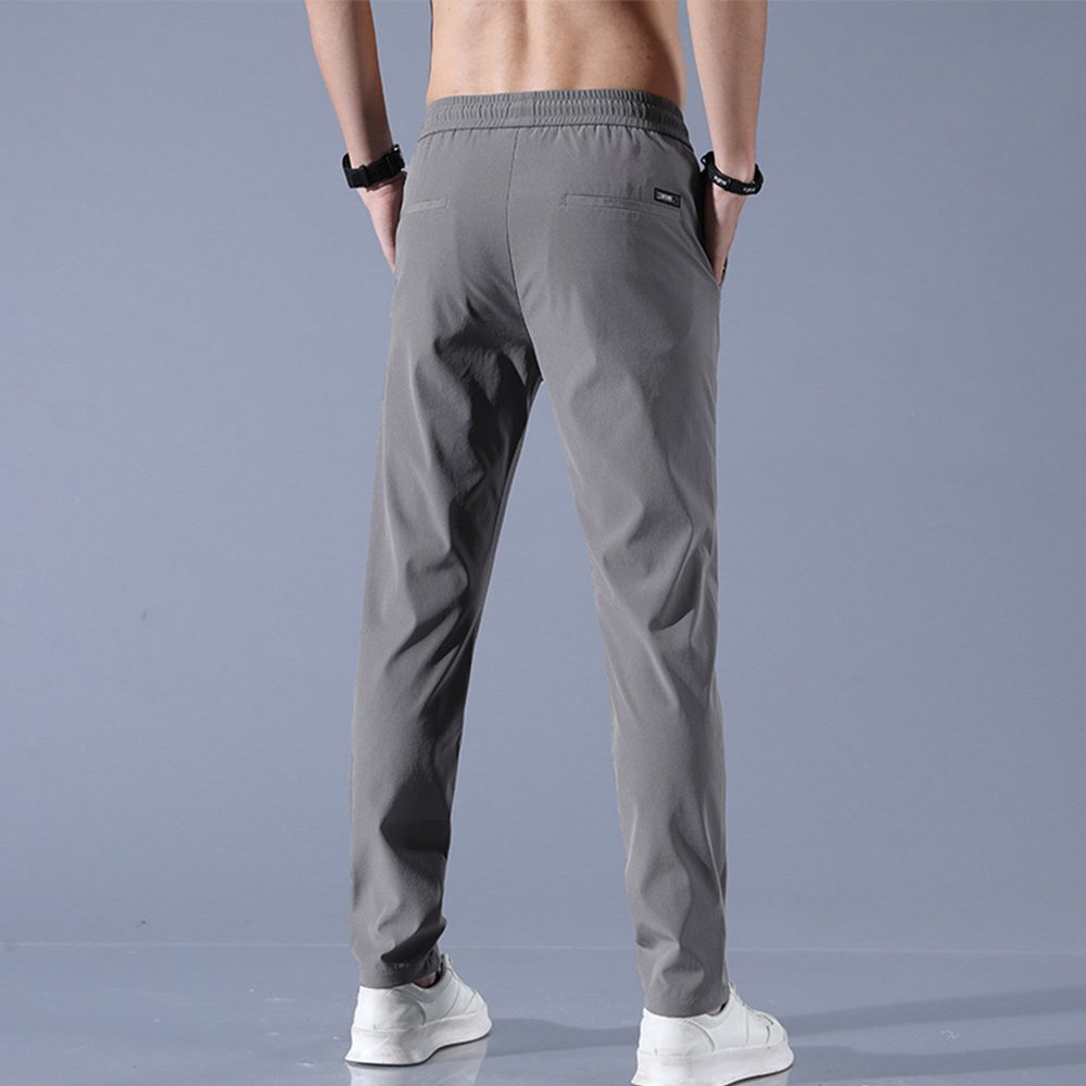 Macymars™ Men's Ice Silk Elastic Waist Drawstring Straight Trousers