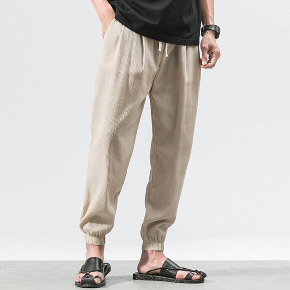 Macymars™ Solid Color Pocket Side Leggings Casual Cotton Linen Pants