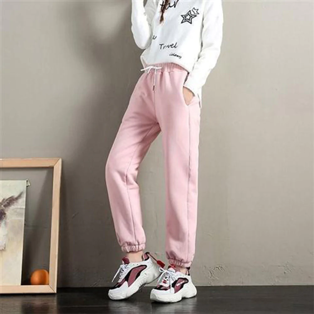 Macymars™ Women Warm Fleece Cotton Solid Joggers Sweatpant