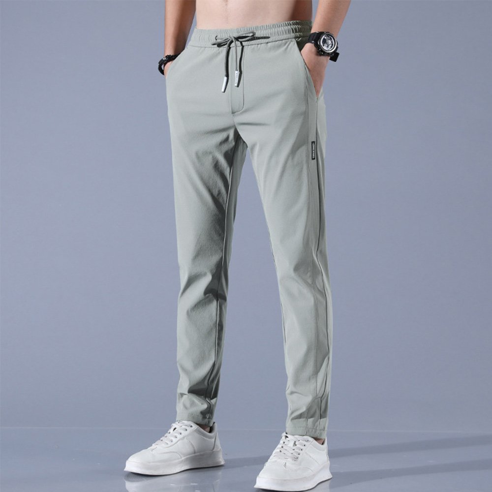 Macymars™ Men's Ice Silk Elastic Waist Drawstring Straight Trousers