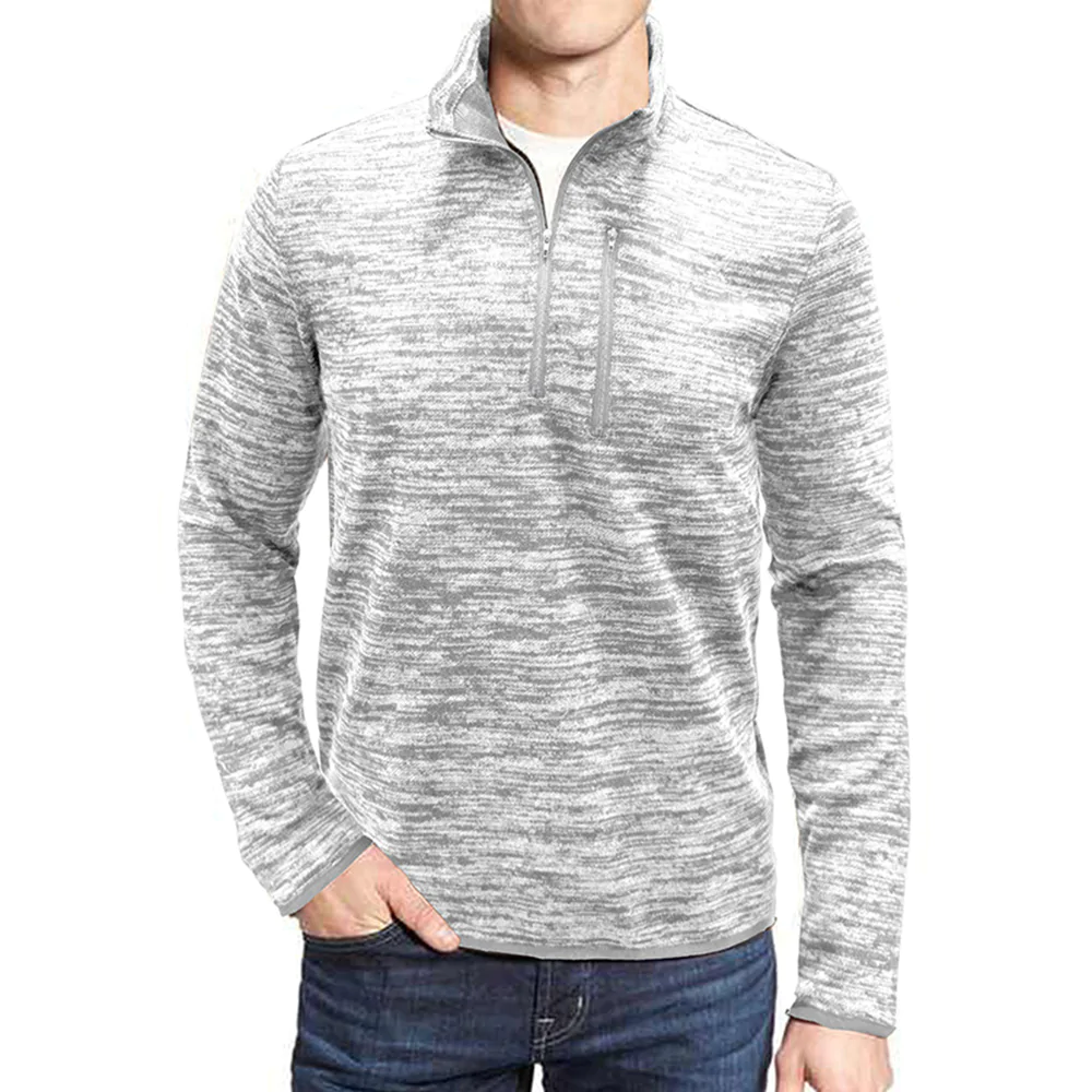 Macymars™ Men's Stand Collar Long Sleeve Pullover with Zipper