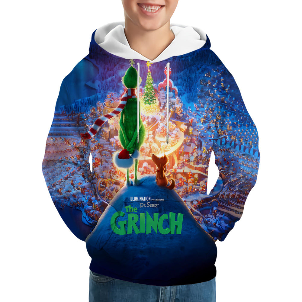 Macymars™ Christmas 3D Digital Print Hooded Sweatshirts Pullover