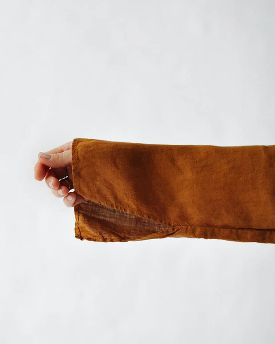 Macymars™ Women Casual Cotton Linen Lace-Up Maxi Dress