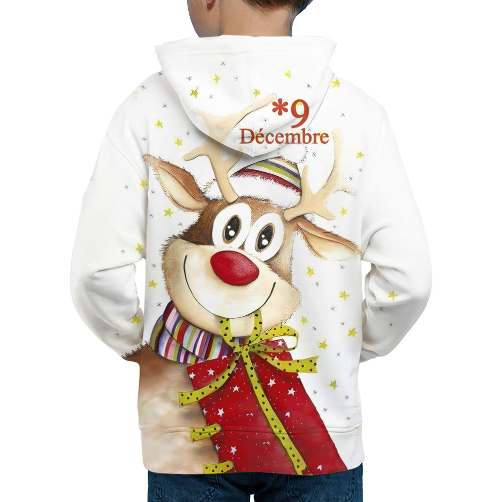 Macymars™ Christmas 3D Digital Print Hooded Sweatshirts Pullover