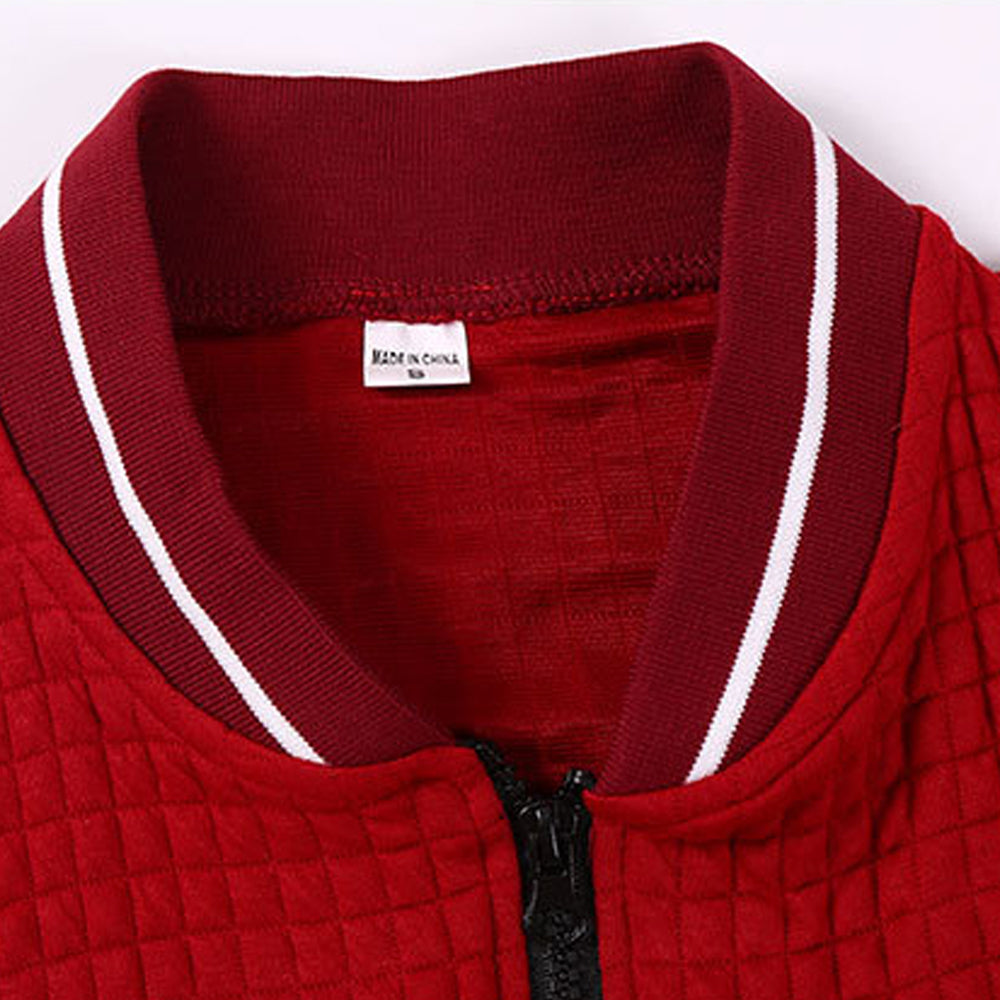 Macymars™ Men's Stand Collar Zip Sweatshirt Baseball Jacket