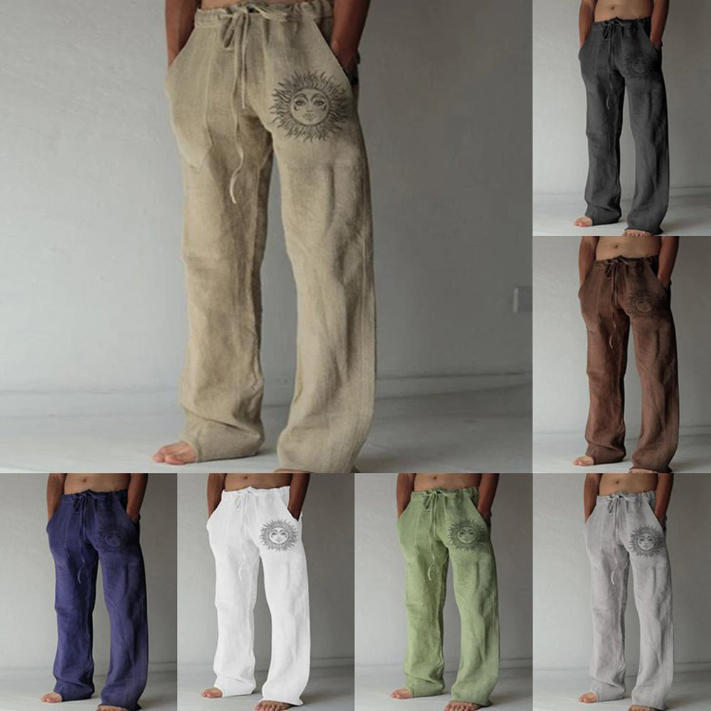 Macymars™ Men's Drawstring Elastic Solid Color Loose Casual Trousers