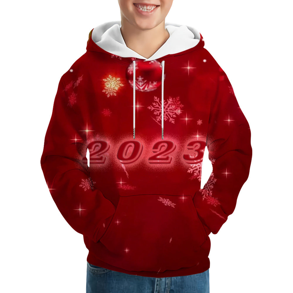 Macymars™ Christmas 3D Digital Print Hooded Sweatshirts Pullover