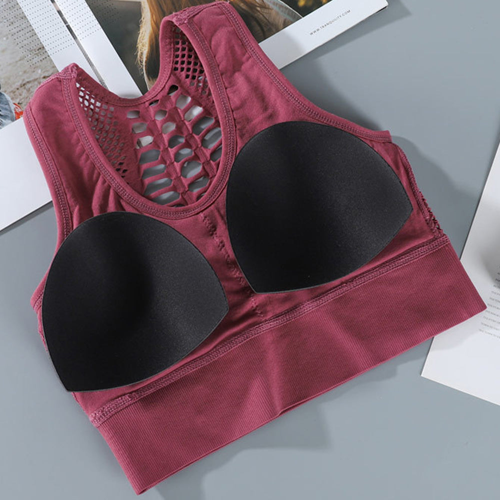 Macymars™ Cutout Mesh Tank Top Sports Bra