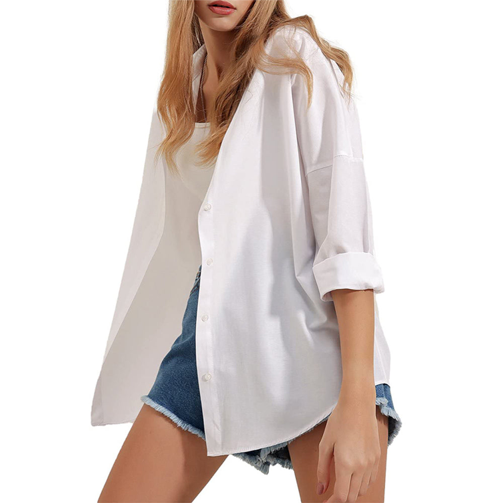 Macymars™ Women's Colorful Loose Button-Up Shirt