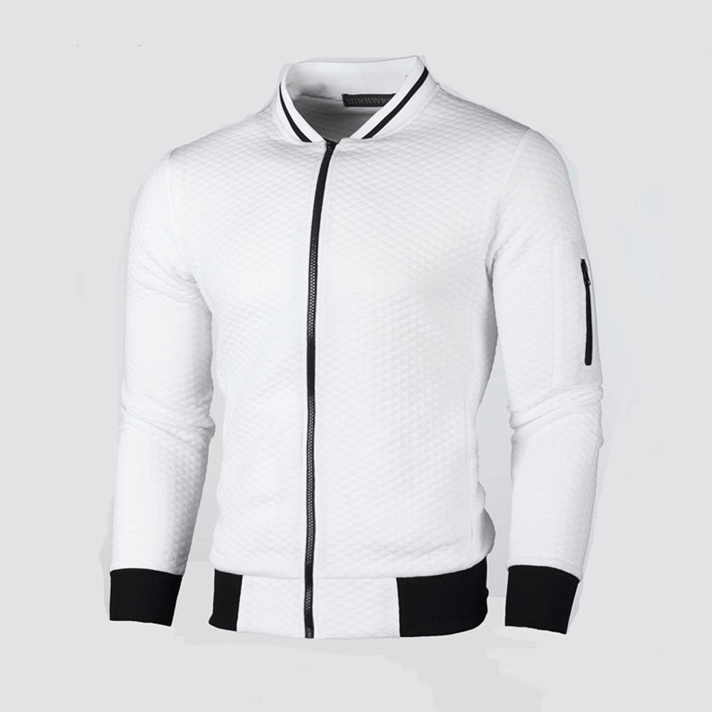 Macymars™ Men's Stand Collar Zip Sweatshirt Baseball Jacket