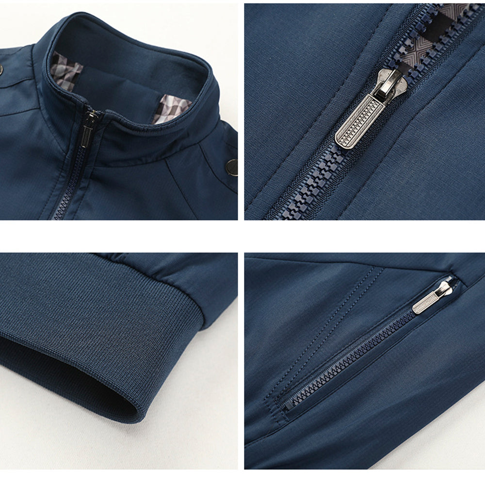 Macymars™ Men's Plus Size Stand Collar Zip Thin Jacket