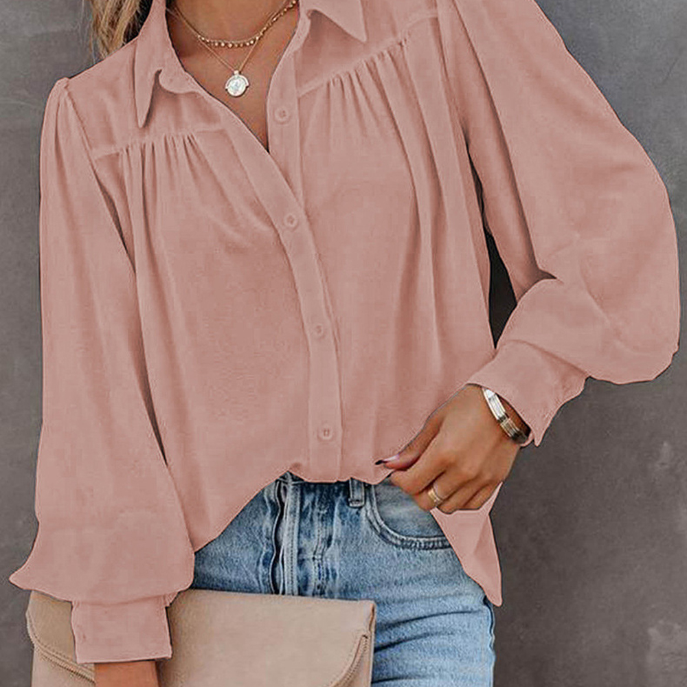 Macymars™ Women's V-neck Chiffon Long-sleeved Casual Business Office Work Shirt