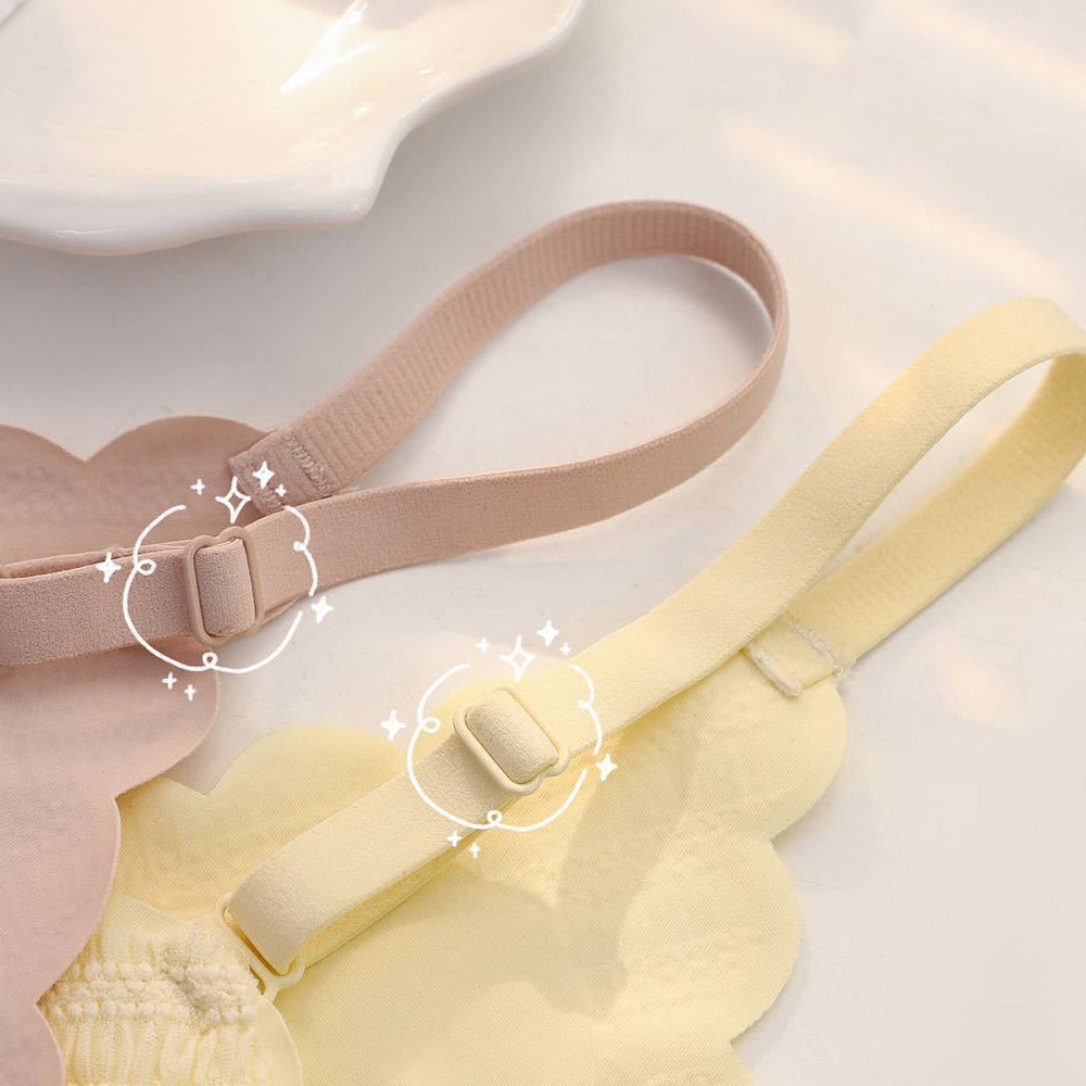 Macymars™ Twill Bubble Yarn Latex Wave Edge Bra