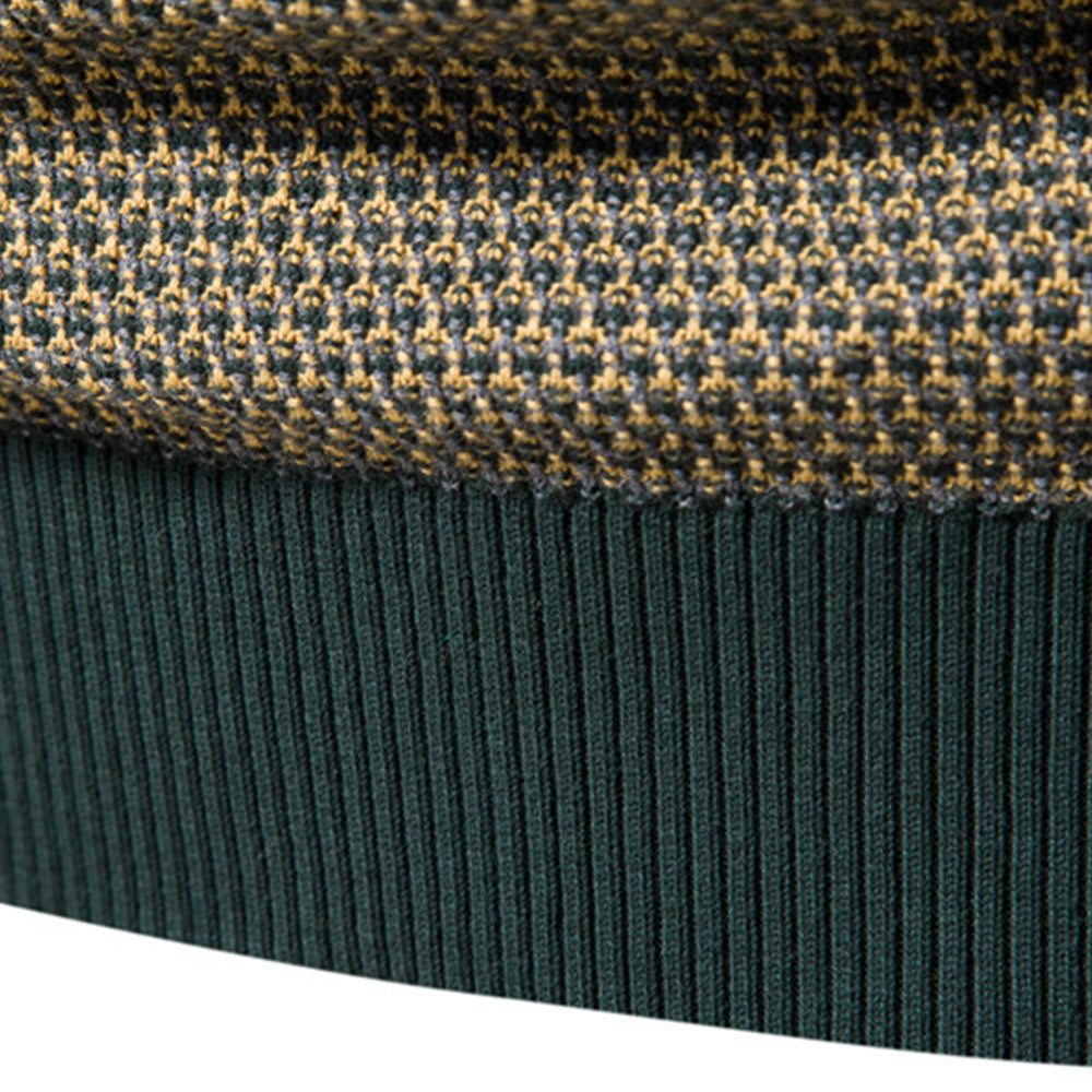 Macymars™ Men's Long Sleeve Crew Neck Colorblock Pullover Sweater