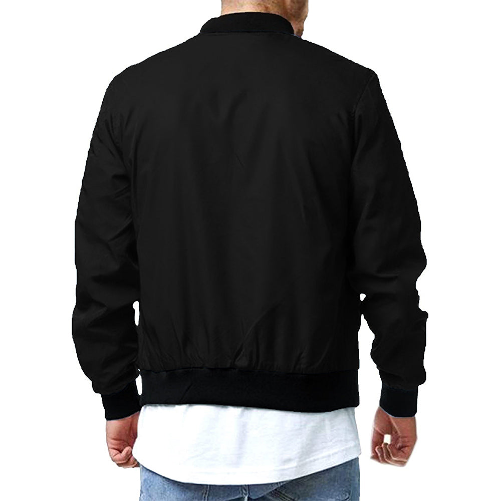 Macymars™ Men Bomber Jacket Zip Up Casual Plus Size Jacket