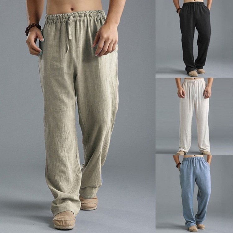 Macymars™ Men's Cotton Linen Casual Drawstring Breathable Pants