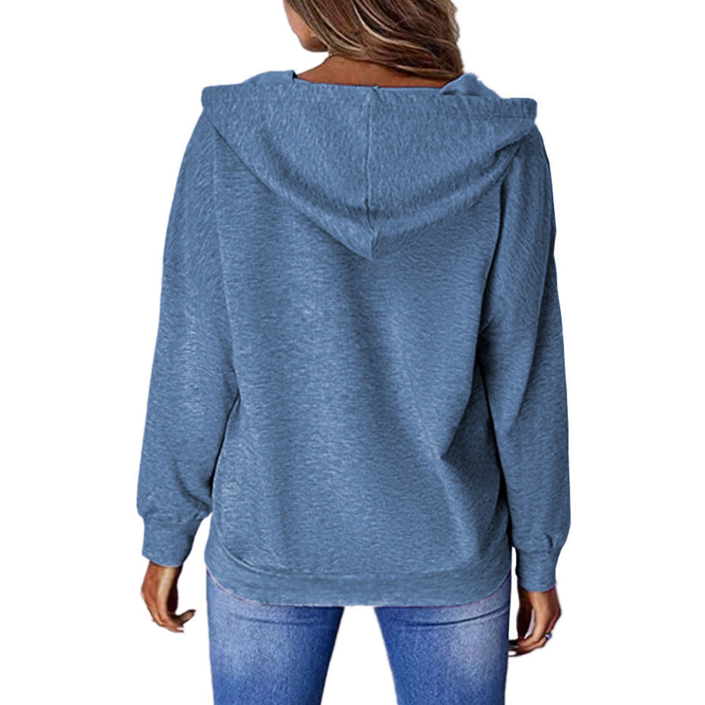 Macymars™ Women's Butterfly Print Hooded Zipper Sweatshirt