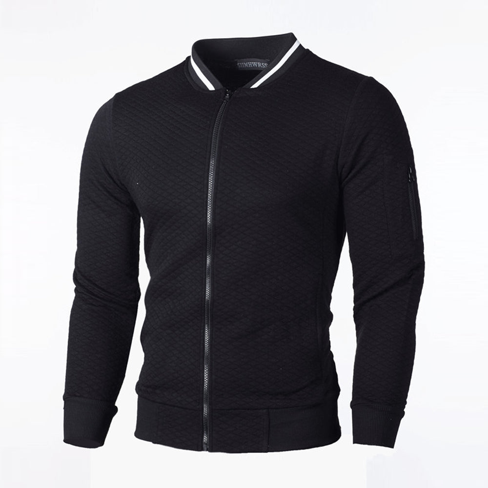 Macymars™ Men's Stand Collar Zip Sweatshirt Baseball Jacket