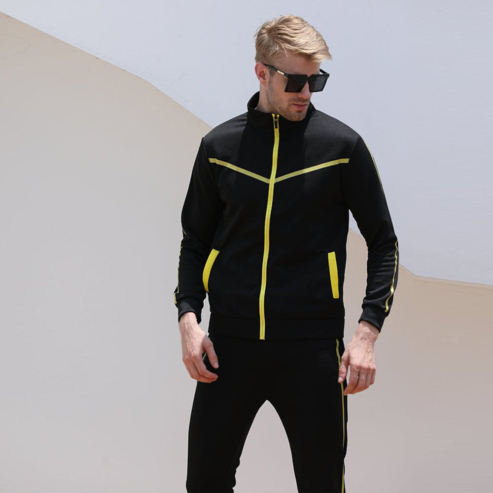 Macymars™ Men's Stand-up Collar Zipper Top Pants Set