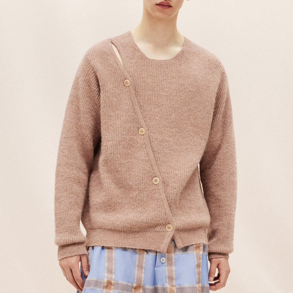 Macymars™ Men's Diagonal Button Sweater