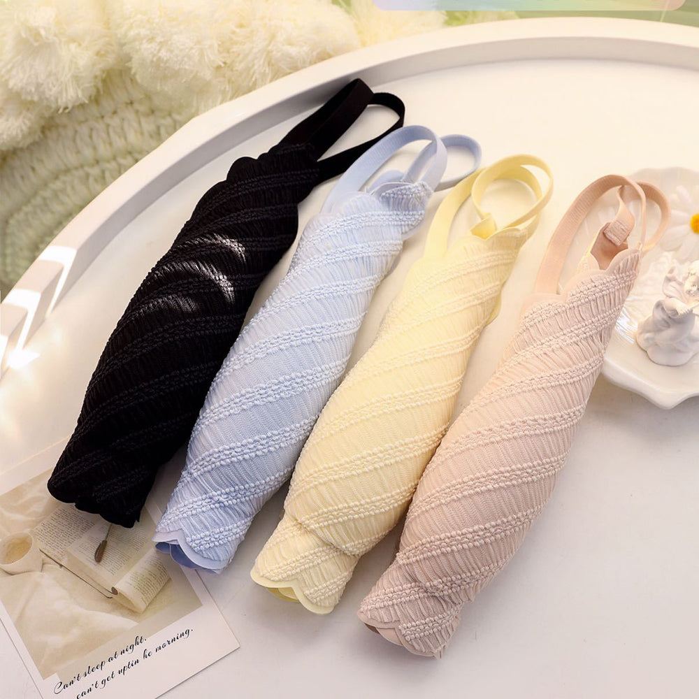 Macymars™ Twill Bubble Yarn Latex Wave Edge Bra