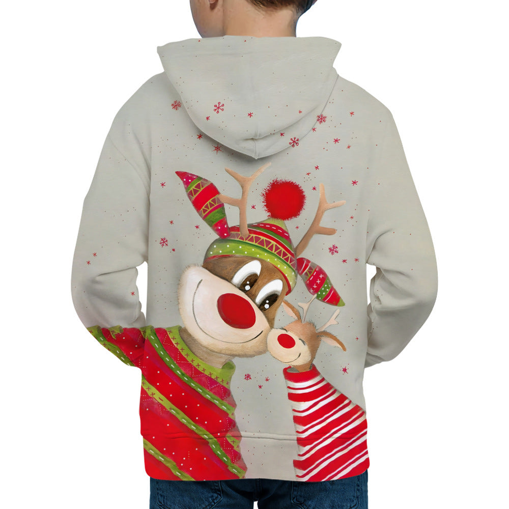 Macymars™ Christmas 3D Digital Print Hooded Sweatshirts Pullover
