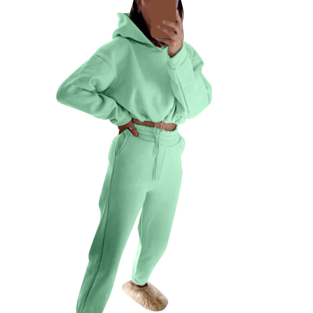 Macymars™ Women's Casual Jogger Long Sleeve Hoodie Fleece Sweatshirt Sports Pants Suits