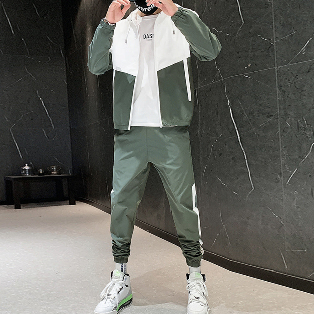 Macymars™ Men's Spring and Autumn Zipper Jacket Pants Sports Two-piece Set