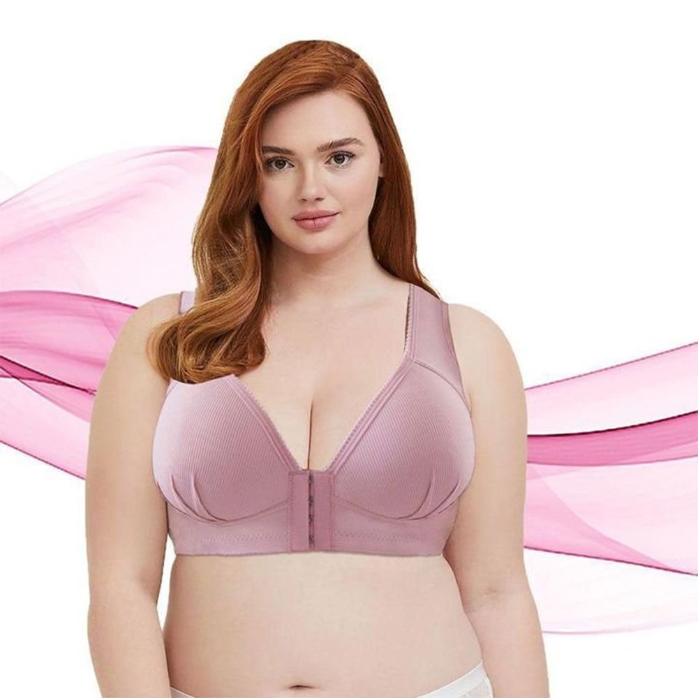 Macymars™ Women's Cotton Plus Size Front Closure Elastic Push Up Comfort Bra