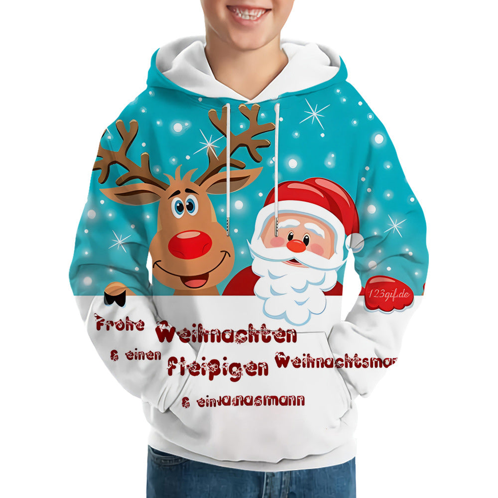 Macymars™ Christmas 3D Digital Print Hooded Sweatshirts Pullover