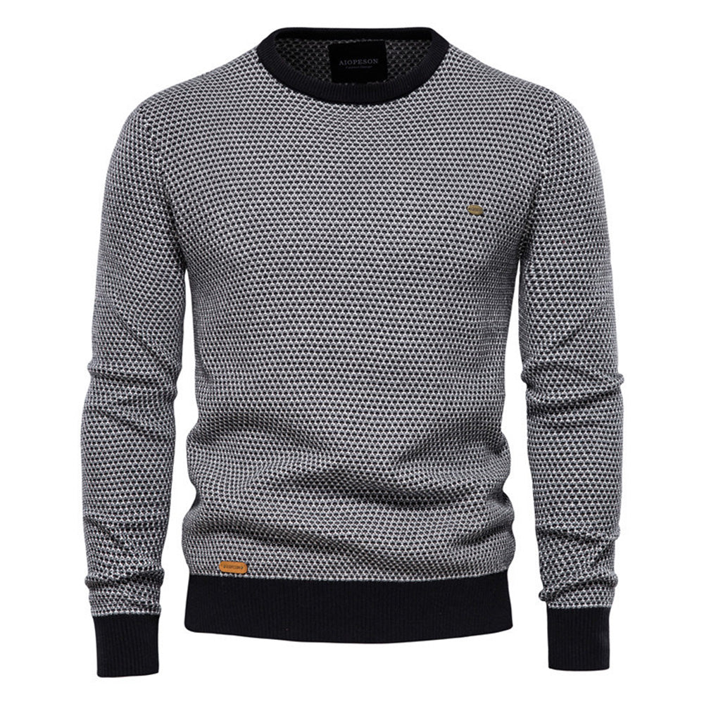 Macymars™ Men's Long Sleeve Crew Neck Colorblock Pullover Sweater