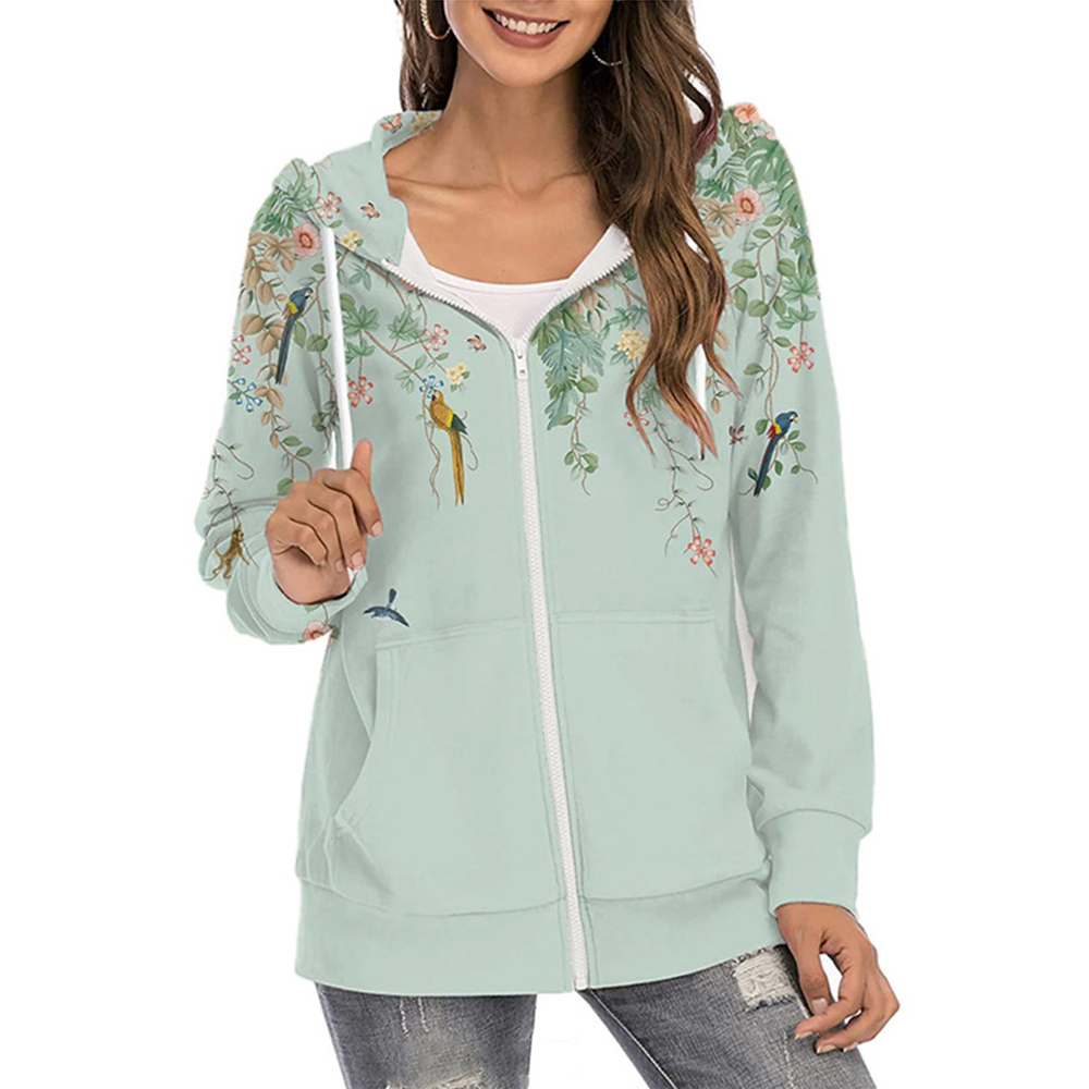 Macymars™ Women's Hooded Coats Fall And Winter Casual Print Padded Jacket