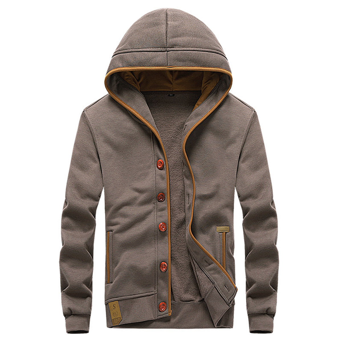 Macymars™ Men's Casual Button Hooded Sweater Jacket