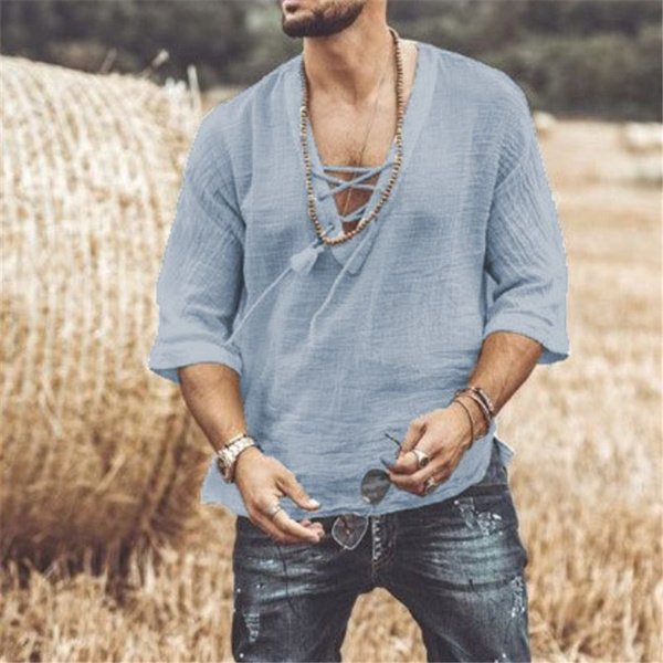 Macymars™ Men's Summer Casual Cotton Linen Viking Shirt