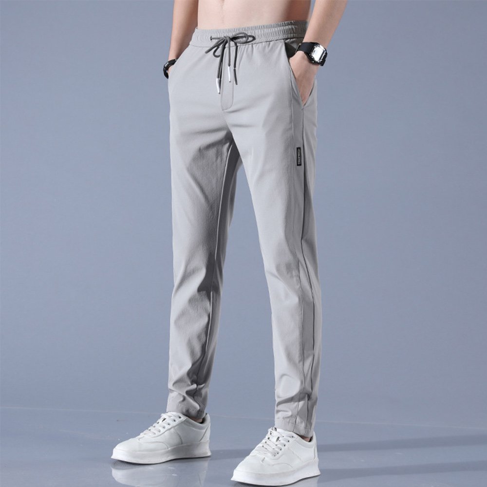 Macymars™ Men's Ice Silk Elastic Waist Drawstring Straight Trousers