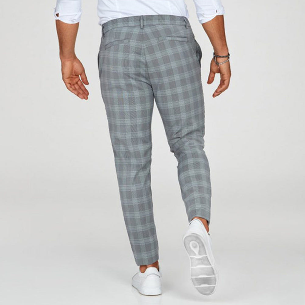Macymars™ Men's Plaid Straight Leg Chinos