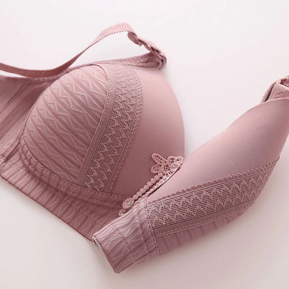 Macymars™ No-magnetic Embroidered No-wire Ring Plus Size Bra