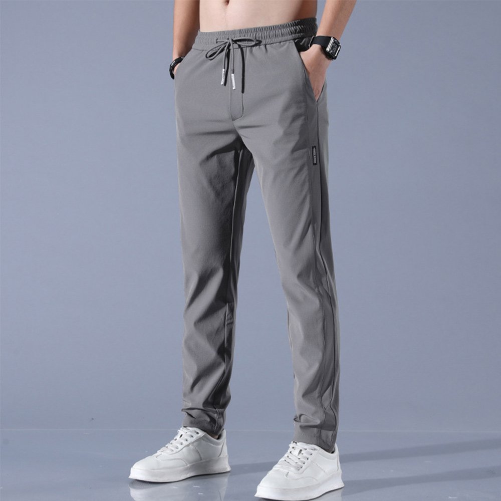 Macymars™ Men's Ice Silk Elastic Waist Drawstring Straight Trousers