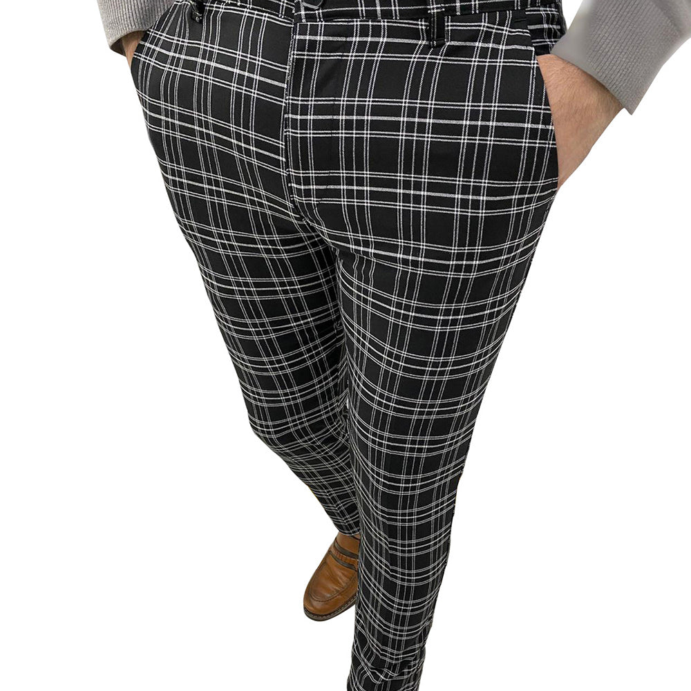 Macymars™ Men's Casual Plaid Striped Slim Fit Business Pants