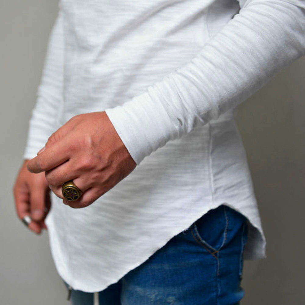 Macymars™ Men Solid Color Basic Spring Autumn Long Sleeve T-shirt