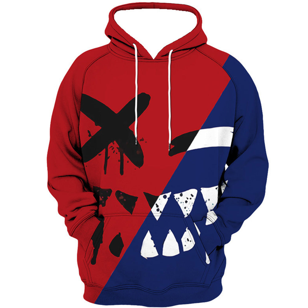 Macymars™ Men's Round Neck Smiley Series 3D Digital Printing Hoodie Sweater Pullover