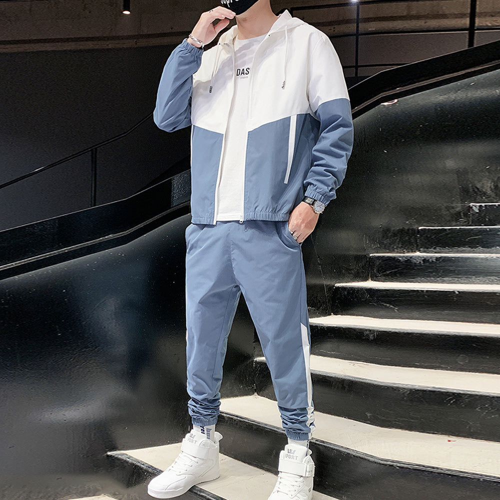 Macymars™ Men's Spring and Autumn Zipper Jacket Pants Sports Two-piece Set