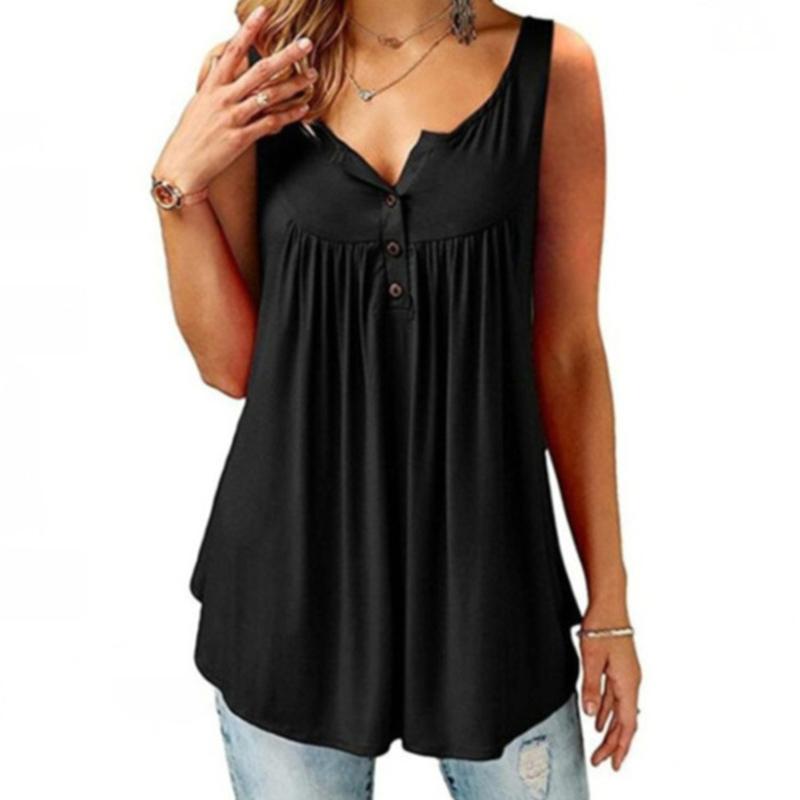 Macymars™ Women's Comfy Loose Button Sleeveless Tank Top