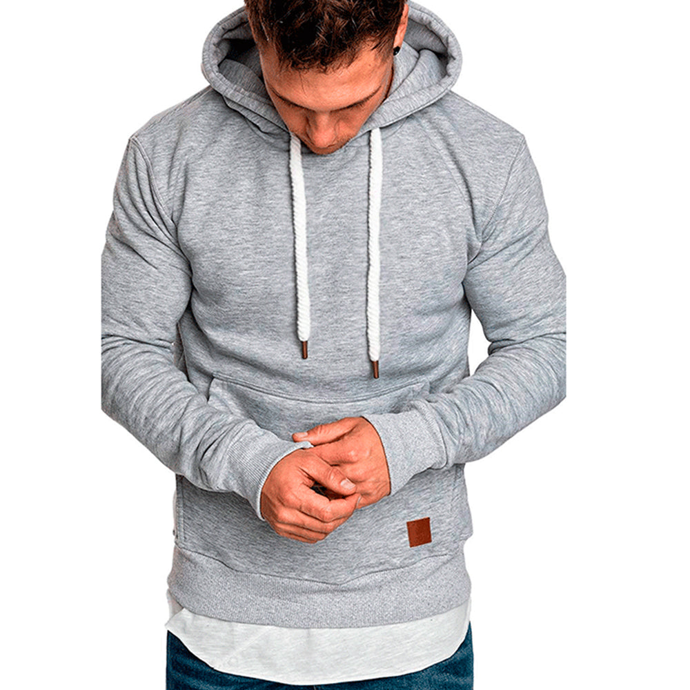 Macymars™ Men's Solid Color Fitness Sports Drawstring Hoodie
