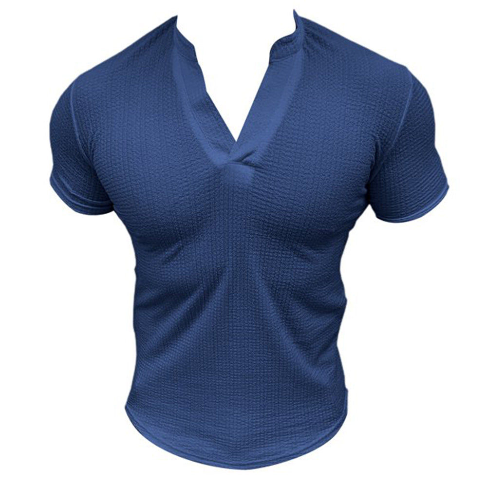 Macymars™ Men's Slim Fit V-Neck Solid T-Shirt