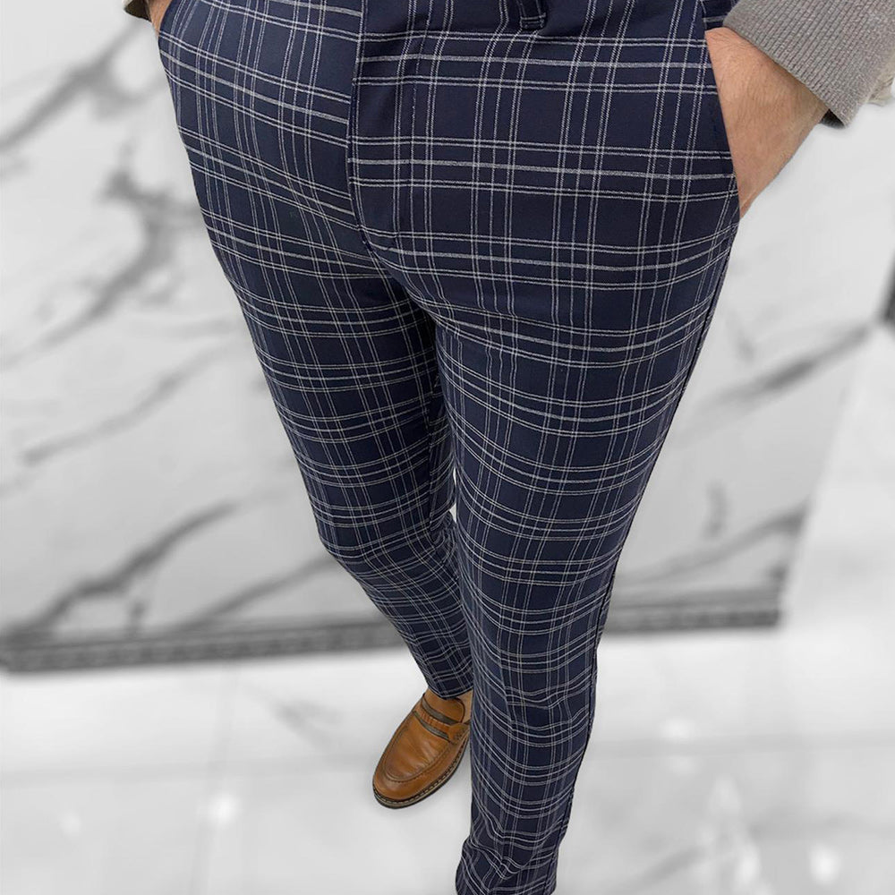 Macymars™ Men's Casual Plaid Striped Slim Fit Business Pants