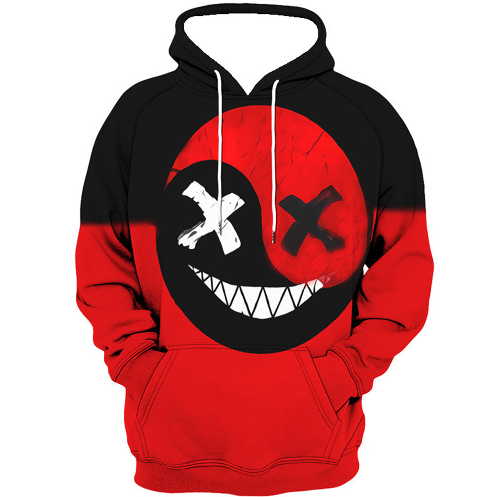 Macymars™ Men's Round Neck Smiley Series 3D Digital Printing Hoodie Sweater Pullover